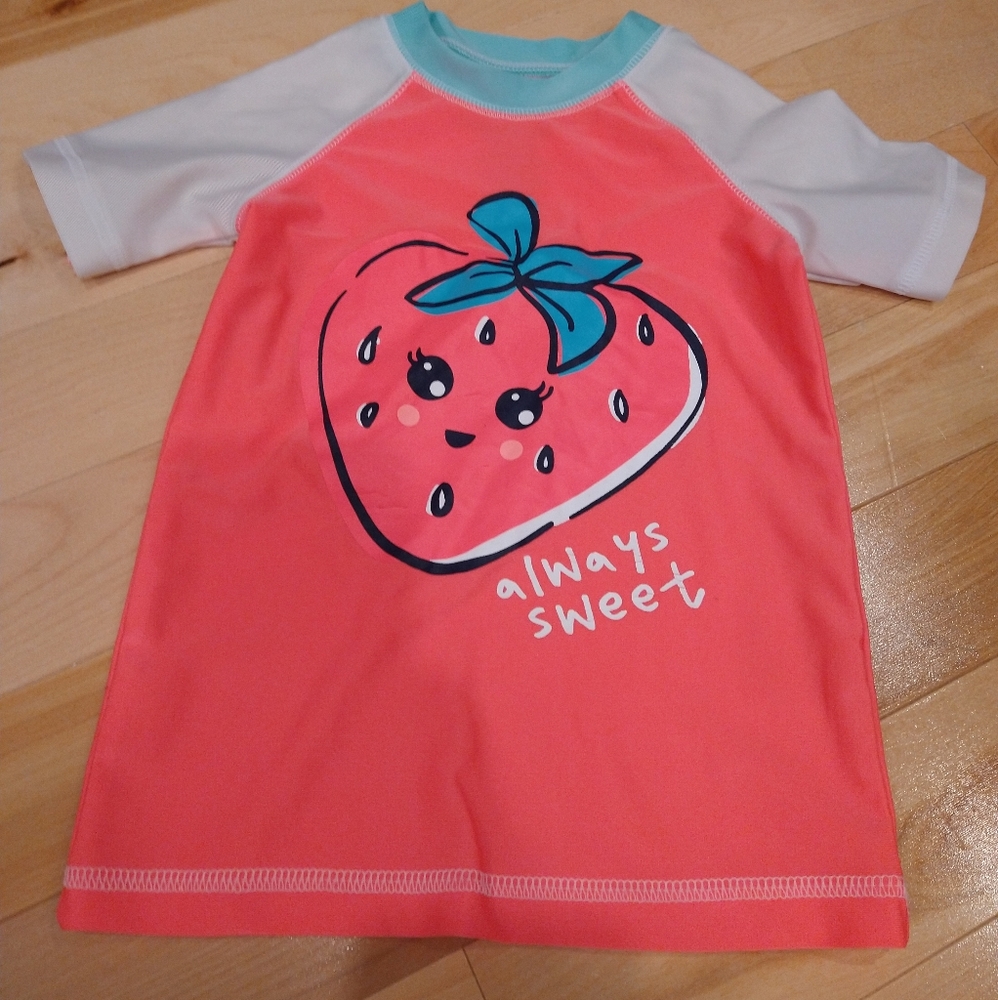 3/20$ 4T George pink strawberry rash guard